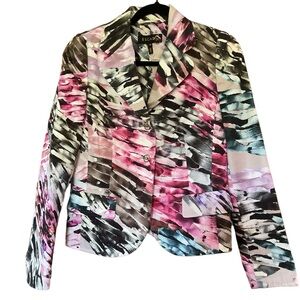 ESCADA NWT abstract fantasy jacquard burka floral blazer